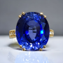 bague en or 18 carats avec Tanzanite et Diamants-Modèle (Impeto)