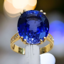 bague en or 18 carats avec Tanzanite et Diamants-Modèle (Impeto)