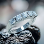 ANELLO VERETTA con DIAMANTI da Carati Totali 2.00 Purezza VS Colore E