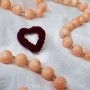 COLLANA di CORALLO ROSA con INSERTI DORATI - Lunghezza 83cm