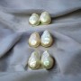 Paire DE PERLES AUSTRALIE SCARAMAZZE OR Taille 16 2 20 mm