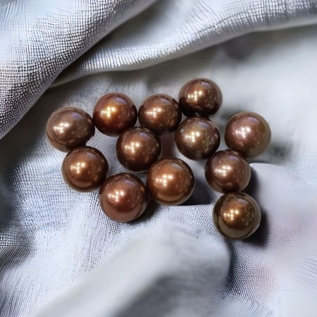 PAIR OF AUSTRALIA COCOLATE PEARLS from 10.00 to 11.00 mm AAA