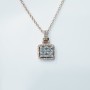 Pendant and necklace in 18 kt Rose Gold with Certified Diamonds
