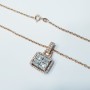 Pendant and necklace in 18 kt Rose Gold with Certified Diamonds