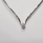 Collier Goutte en Or Blanc 18 Carats avec Diamants Certifiés