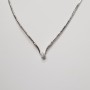 Collier Goutte en Or Blanc 18 Carats avec Diamants Certifiés