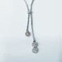 Necklace Pendants in 18 kt White Gold with Certified Diamonds