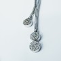 Necklace Pendants in 18 kt White Gold with Certified Diamonds