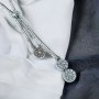 Necklace Pendants in 18 kt White Gold with Certified Diamonds