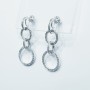 Earrings Circles in White Gold with Diamonds Certified 0.72 ct Total