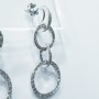 Earrings Circles in White Gold with Diamonds Certified 0.72 ct Total
