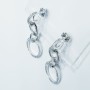 Earrings Circles in White Gold with Diamonds Certified 0.72 ct Total