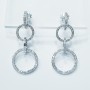 Earrings Circles in White Gold with Diamonds Certified 0.72 ct Total