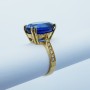 bague en or 18 carats avec Tanzanite et Diamants-Modèle (Impeto)