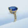 bague en or 18 carats avec Tanzanite et Diamants-Modèle (Impeto)