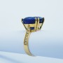 bague en or 18 carats avec Tanzanite et Diamants-Modèle (Impeto)