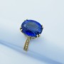 bague en or 18 carats avec Tanzanite et Diamants-Modèle (Impeto)