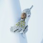 18kt gold ring with Certified Diamonds - Model (Parrot)