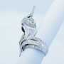 18kt gold ring with Certified Diamonds - Model (Parrot)