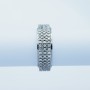 Anello in Oro Bianco 18kt con Diamanti Certificati - Modello (Ruota)
