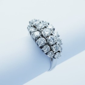 18kt White Gold Ring with Certified Diamonds - Model (Marta)