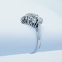 Anello in Oro Bianco 18kt con Diamanti Certificati - Modello (Marta)