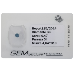 DIAMANTE FANCY BLU 0.47 ct SI - LOTTO 0.50