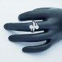 18 kt white gold ring with natural diamonds ct 0.92 ct total