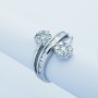 Anello in Oro Bianco 18 kt con Diamanti Naturali 0.92 ct Totali