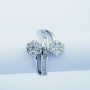 Anello in Oro Bianco 18 kt con Diamanti Naturali 0.92 ct Totali