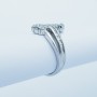 Anello in Oro Bianco 18 kt con Diamanti Naturali 0.92 ct Totali