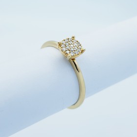 bague en or 18 carats avec diamants de 0,11 carats-modèle (Constellation)