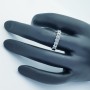 Anello Veretta a Giro in oro 18kt con Diamanti Neri Certificati - Modello (BlackBand)