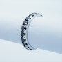 Anello Veretta a Giro in oro 18kt con Diamanti Neri Certificati - Modello (BlackBand)