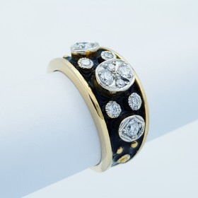 18kt Gold Ring with Certified Diamonds - Model (Brava)