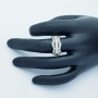Anello in Oro 18kt con Diamanti Certificati - Modello (Fiocco)