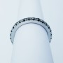 Anello Veretta in oro 18kt con Diamanti Neri Certificati - Modello (Black)