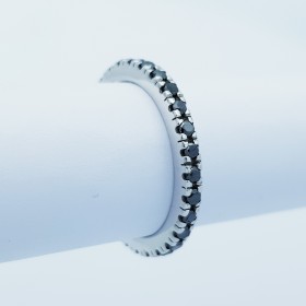 Bague Veretta en or 18kt avec Diamants Noirs Certifiés-Modèle (Noir)