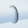 Anello Veretta in oro 18kt con Diamanti Neri Certificati - Modello (Black)