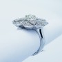 Anello in Oro 18kt con Diamanti Certificati - Modello (FLOR)