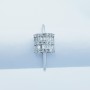 18kt Gold Ring with Certified Diamonds - Model (Cushion)
