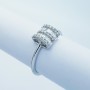 Anello in Oro 18kt con Diamanti Certificati - Modello (Cuscino)