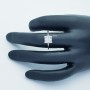 18kt Gold Ring with Certified Diamonds - Model (Cushion)