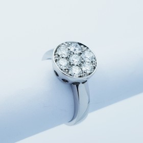 bague en Or 18 carats avec Diamants Certifiés-Modèle (Ufo)