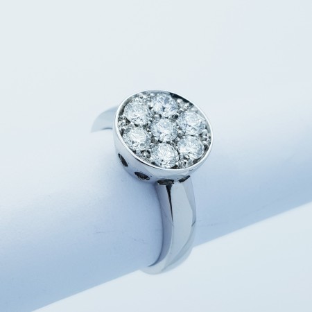 Anello in Oro 18kt con Diamanti Certificati - Modello (Ufo)