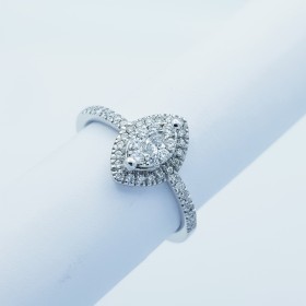 bague en Or 18 carats avec Diamants Certifiés-Modèle (Alessia)