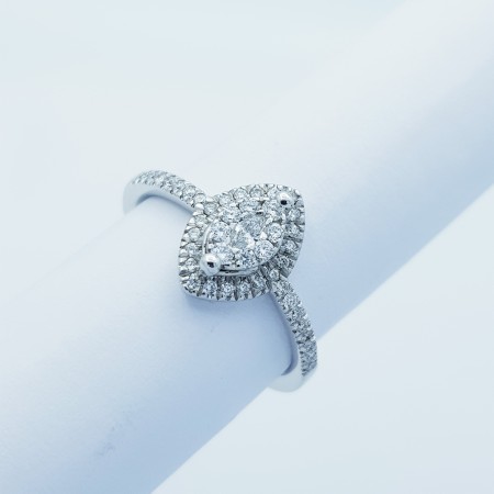 18kt Gold Ring with Certified Diamonds-Model (Alessia)