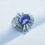 bague en Or 18kt avec Tanzanite et Diamants Certifiés-Modèle (Tanzanie)