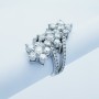Ring in 18kt white gold and natural diamonds- (Garden)