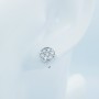 Earrings in 18 kt White Gold with Certified Diamonds - Model (Ufo)